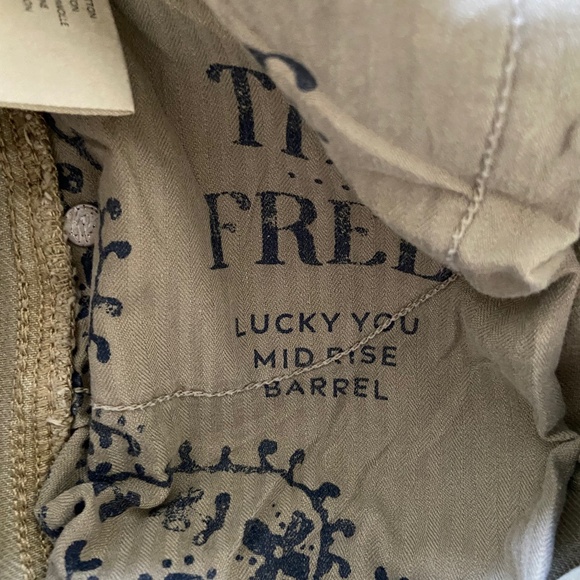 We The Free Lucky You Metallic Coated Mid Rise Barrel Jeans - 27 - Picture 4 of 5